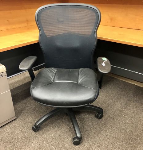 Office Chair High Back Mesh And Leather Task Chair Houston Tx